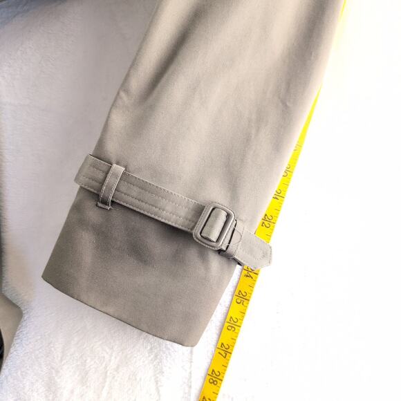 Vintage London Towne Trench Coat Belted Men's Size 42L Camel Tan - Picture 12 of 12